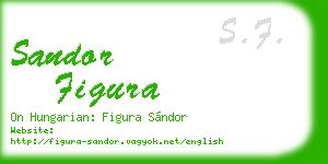 sandor figura business card
